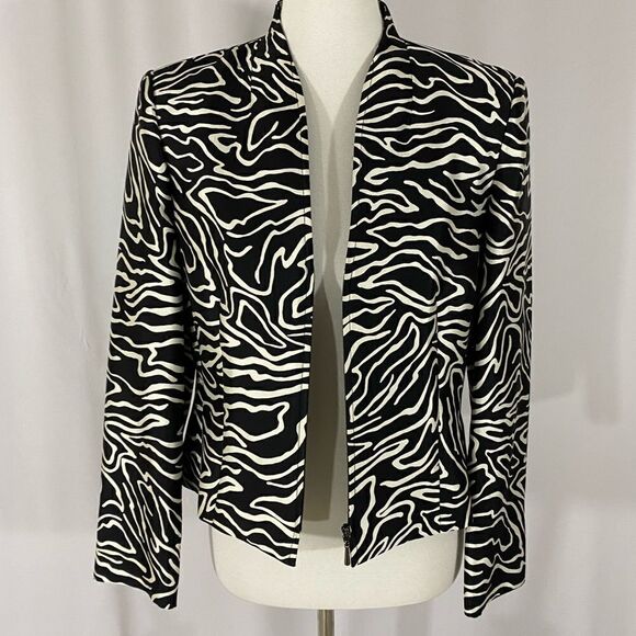 Talbots Animal Print Silk Jacket - Picture 7 of 7